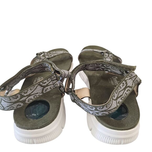 Cheeks Fit Body By Tony Little Women’s Sandals 8M Green & Gray Geometric - Picture 5 of 12